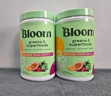 (2) BLOOM NUTRITION Greens and Superfoods Powder - Orange Passion Fruit - 5.39oz