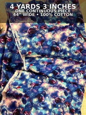 Galaxy Space Fabric 4 Yds 3in  1 pc  44  Wide Quilters Cotton 100% Cotton