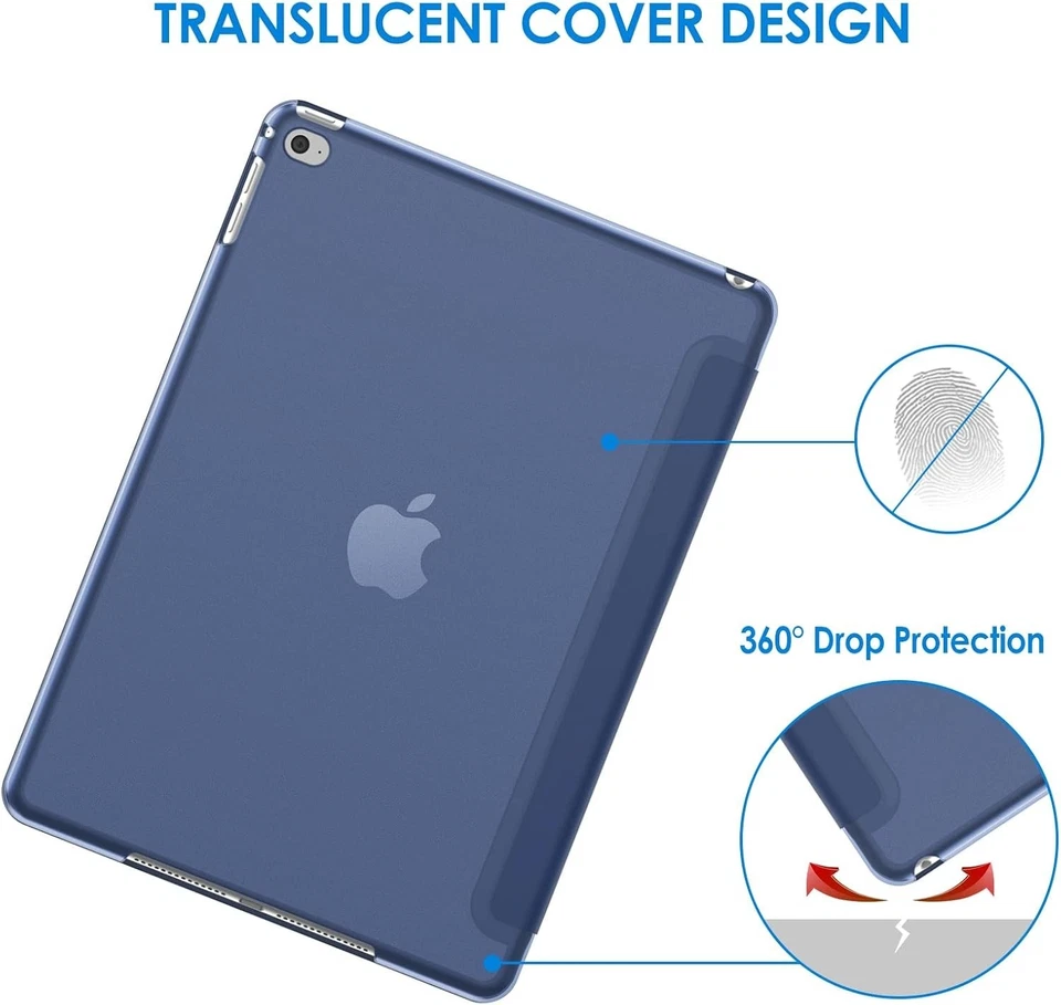 JETech Case for iPad Air 2 (2nd Generation), Smart Cover Auto Wake/Sleep (Navy) - Image 4 of 4