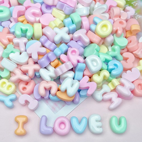 Mini Accessories Lettering 20Pcs Mini Letters Mixed Resin Accessories ABCD English Letter Decals ...