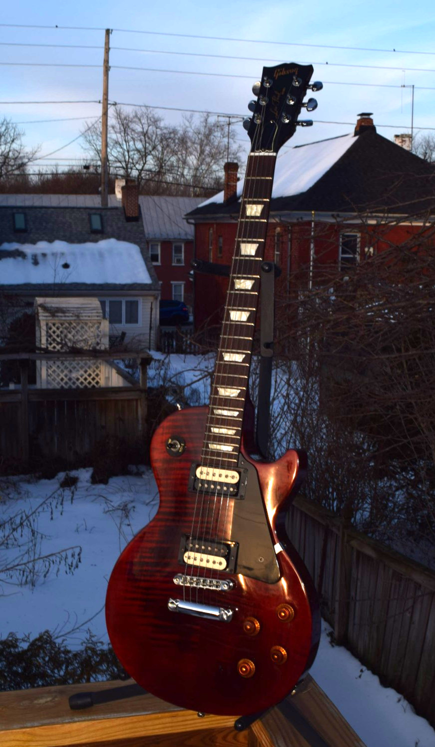 2013 Gibson Les Paul Studio Deluxe II - Wine - Active Pickups