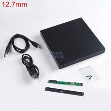 USB 2.0 Slim External Case Enclosure for 12.7mm PATA IDE CD DVD RW Burner Drive