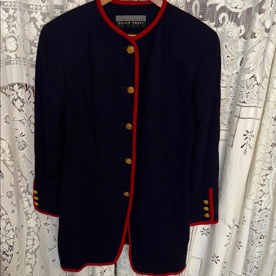 Ellen Tracy Linda Ballard military style blazer - Image 3 of 4