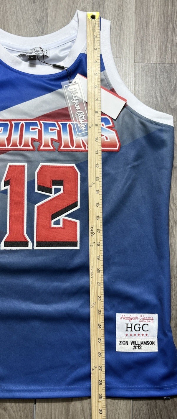 Zion Williamson Headgear Classics Basketball  Jersey Griffins New Size M