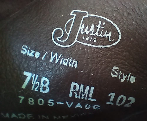 Justin Ankle Boots Reba 7.5B Women Brown Leather Fringe Cowboy Cuff Western New - Picture 9 of 11