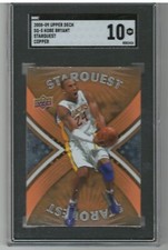 SGC Gem Mint 10 2008 Upper Deck Kobe Bryant Starquest Copper Insert Card