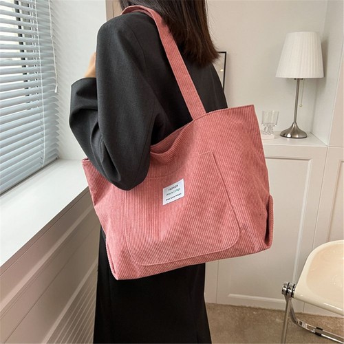Women Canvas Shoulder Crossbody Bag Large Capacity Totes Pure Color Handbag - Picture 8 of 16