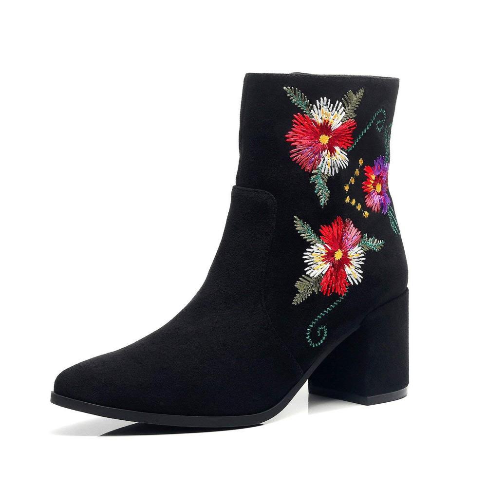 DUNION DUNION DUNION Women's Slip On Glamour Fashion Chunky Heel Ankle Boot 7c0a04 DUNION DUNION DUNION Women's Slip On Glamour Fashion Chunky Heel Ankle Boot 7c0a04