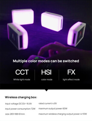 Aputure Amaran AL-MC RGB Led Video Light 4 Light Travel Kit with