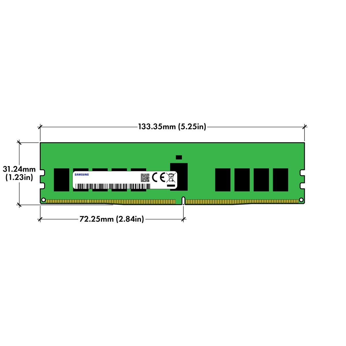 Samsung 16GB 1Rx4 PC4-3200 RDIMM DDR4-25600 ECC REG Registered
