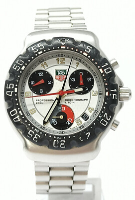 Tag Heuer Formula 1 Chronograph Uhr Ref CA 1212-1 Vintage Rare clock montre