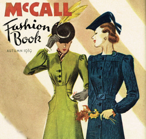 1930s Vintage McCall Fashion Book Jesień 1939 Katalog wzorów Ebook Kopia na płycie CD - Zdjęcie 1 z 12