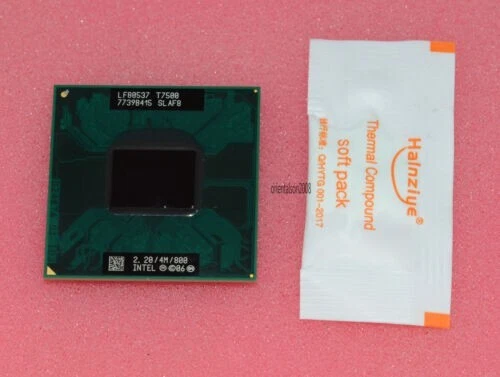 Intel Core T7500 2.2GHz 800MHz Cache Socket P CPU Processor SLAF8 Tested - Image 2 of 4