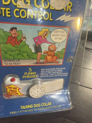 Vintage 1995 Fun-Damental Too The Dirty Dog Talking Dog Collar Sealed RARE - Picture 9 of 12