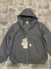 Carhartt J140 Black Duck Canvas Workwear Jacket Mens 2XL Quilt Lined 0J0140-M