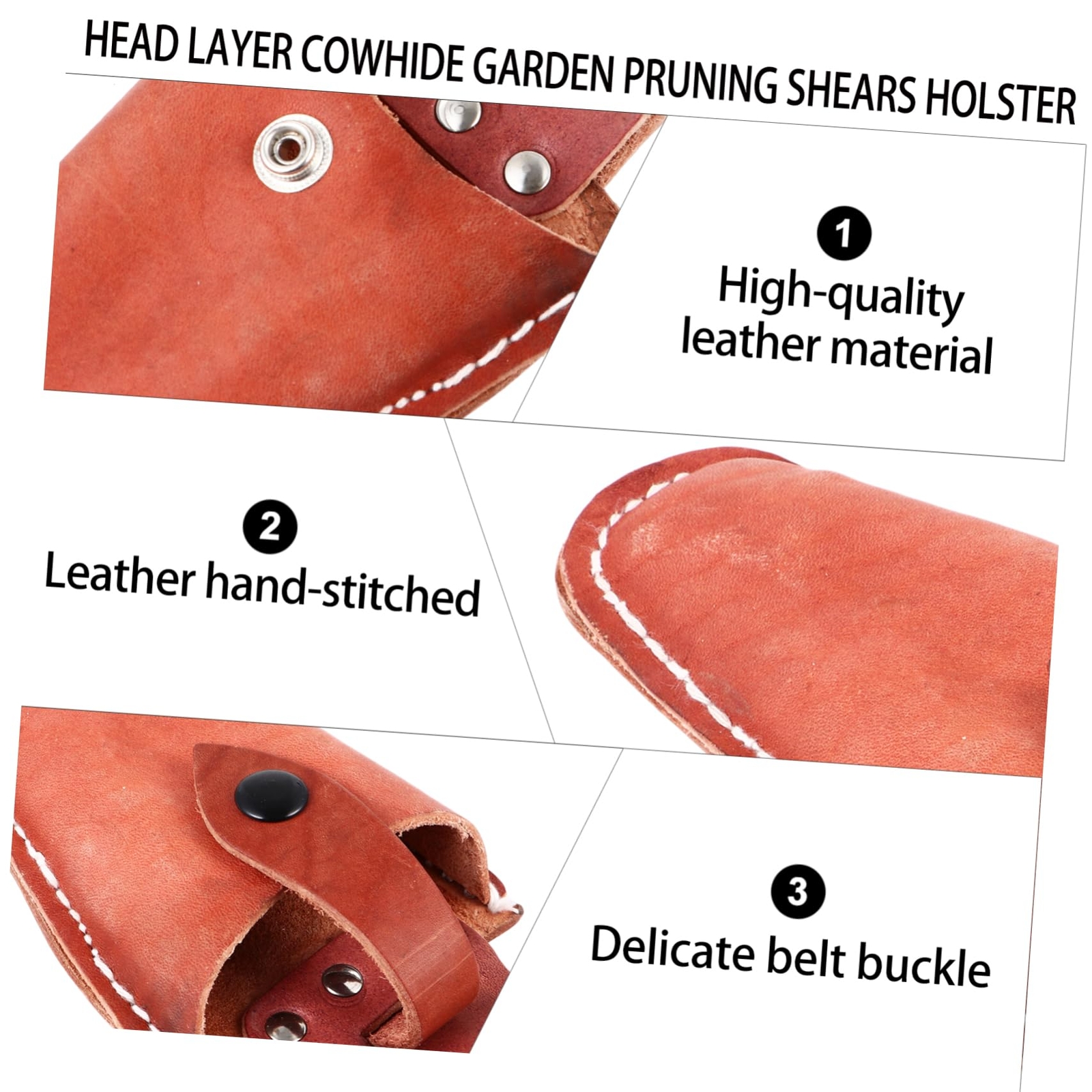 OFFSCH Scissors Case Pruning Pliers Bag Scissors Tip Cover Leather Snap Leath...