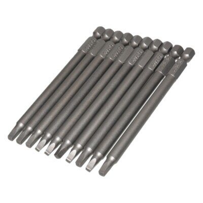 10PCS S2 Strong  Screwdriver Bit SQ2 Driver Bits Set 1/4'' Hex Shank