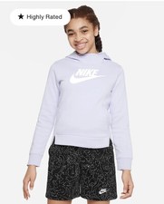 Nike Girl NSW PE Pullover BV2717-536 Size XL Purple/White NWT