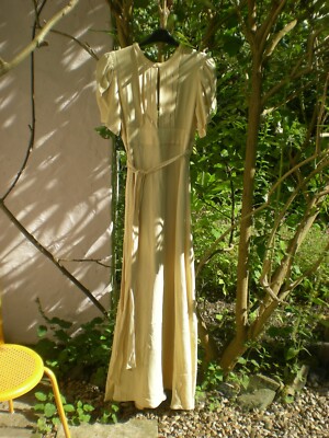 1972 Ossie Clark for Radley Moss Crepe cream maxi/wedding dress