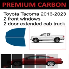 Premium Carbon Window tint fits Toyota Tacoma ext 2016-2023 precut tint 2f