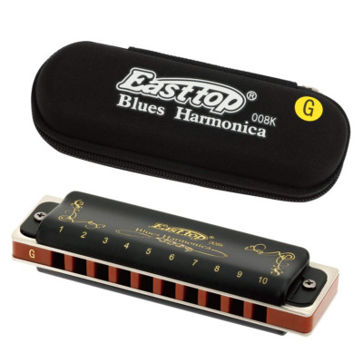 EASTTOP Mundharmonika C Key Für T008K 10Löcher Diatonic Blues Harmonica Geschenk