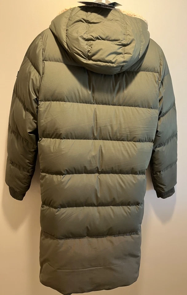 Abrigo de Plumón LL Bean Mujer PEQUEÑO Clásico Montaña Forrado Sherpa Parka Verde Nuevo con Etiquetas Foto 4 de 4