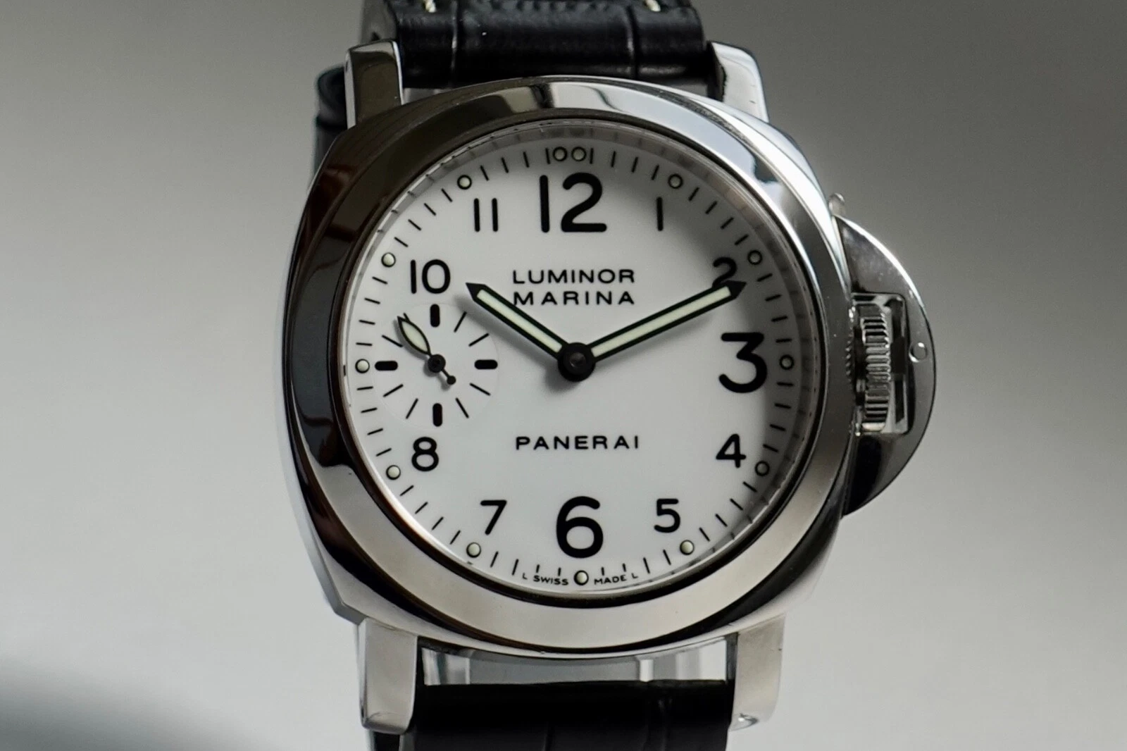 Panerai — PANERAI Luminor Marina PAM00113 White OP ⅩⅠ(ETA6497) With Guarantee Overhauled