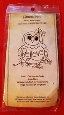 Unity Stamp Itty Bitty IB-882 Owl have No Doubt Angie Blom NEW Believe