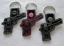 Guns, Guitar, Guitar Pick, Coffee Cup and Cactus Key Chains, Purse Clips or Back