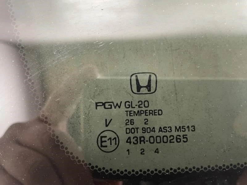 Honda Crosstour Ex-L 2012 trasero izquierdo lado del conductor cuarto ventana vidrio OEM+ Foto 3 de 4