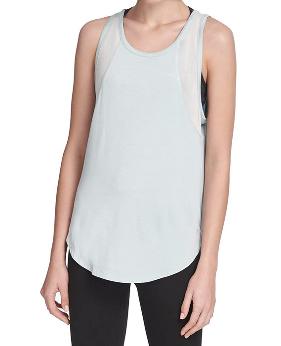 DKNY Womens Sport Mesh Trimmed Tank Top Surreal Color Size XS $44 NWT