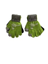 Halloween Accessories  Girl  s 4 Pair Lime Green Spooky  Black Gloves One Size
