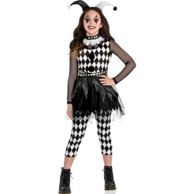 Punky Jester Costume for Kids Large Halloween Party City Outfit