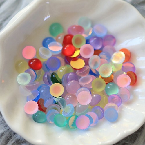 50Pcs Flat Back Resin Cat Eyes Spacer Loose Beads DIY Jewelry Making Accessories - Picture 4 of 61