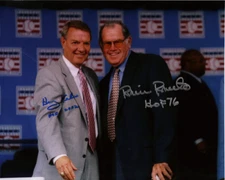 HARRY KALAS ROBIN ROBERTS PHILADELPHIA PHILLIES SIGNED HALL OF FAME DAY 8X10