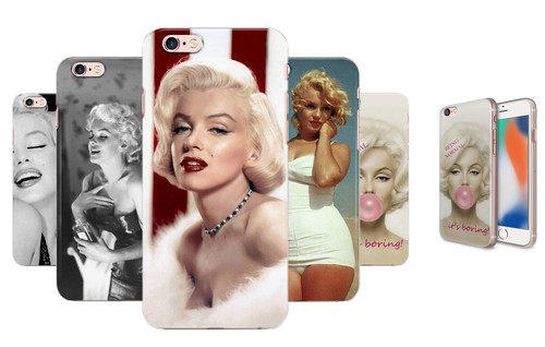 Housse de téléphone Marilyn Monroe art citation mode pin up art convient à Apple iPhone - Photo 1/14