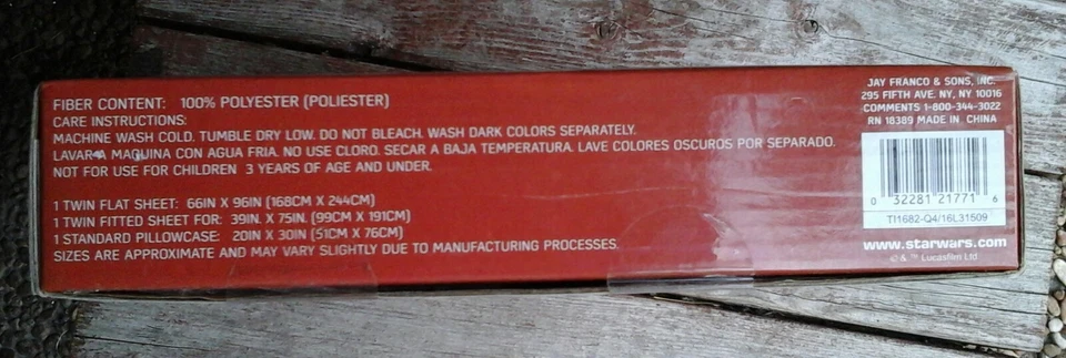 Star Wars Red Twin Sheet Set 3pc Disney Jay Franco NEW - Image 3 of 3