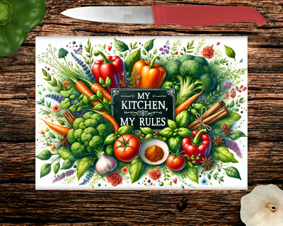 Mom themed 11 x 8 Tempered Glass Cutting Board~FREE shipping~your CHOICE~Gift