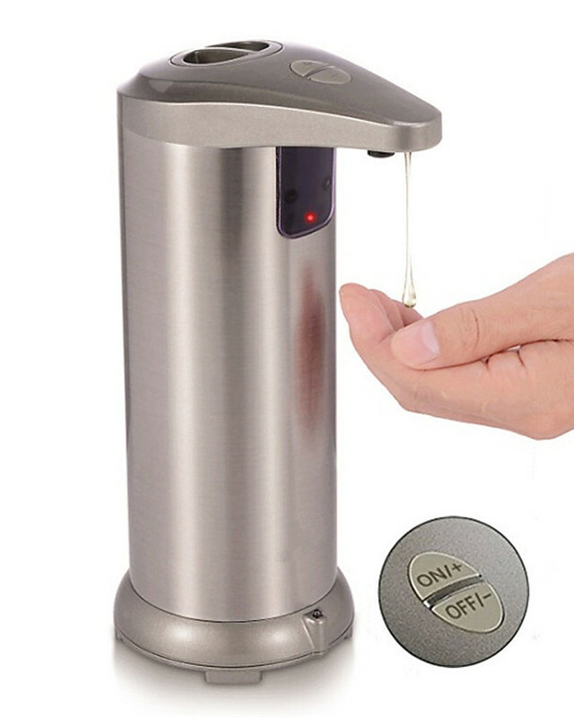 Distributeur savon automatique en acier inoxydable Premium de 250ml au design épuré