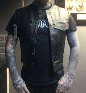 hells angels leather vest