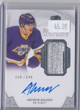 2020-21 Upper Deck The Cup Rookie Autographed Patch Arthur Kaliyev RC Auto /249