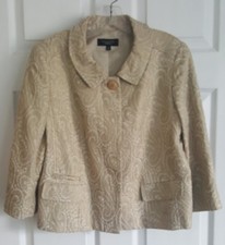 NWOT Sz 10 TALBOTS Jacquard Button Front Blazer / Jacket, Fully Lined