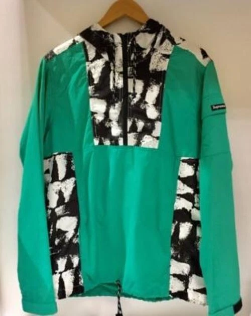 Veste parka à capuche anorak nylon Supreme verte taille S homme