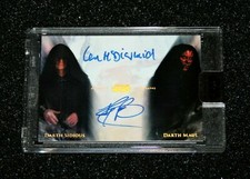 2018 Topps Star Wars Stellar Dual Gold Autograph Ian McDiarmid & Ray Park #4/5