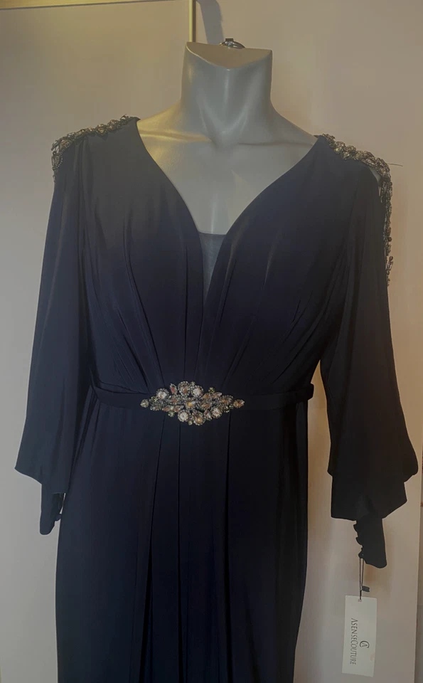 Abendkleid Damen v. Legenda dunkelblau Gr. 48 - Bild 3 von 4