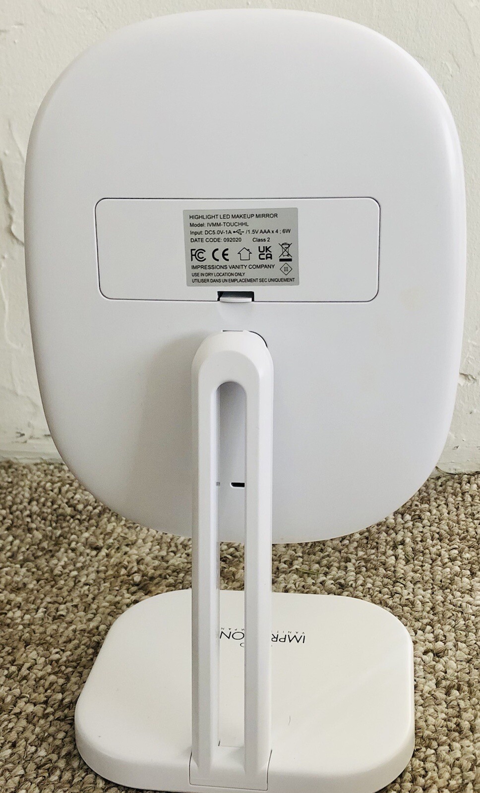 Impressions Vanity Silver Touch Highlight LED Makeup Mirror, Lighted