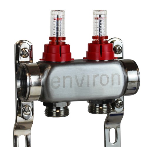 Premium Stainless Steel Manifold Flow Indicator Underfloor Heating Set - Picture 13 of 29