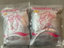 Lot of 2 Leggs Just My Size Pantyhose 3X Control Top Silver Sheer Toe NEW 90412