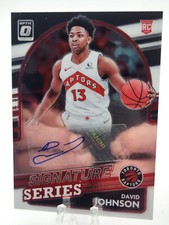 David Johnson 2021-22 Optic Rookie Signature Series Autograph Card