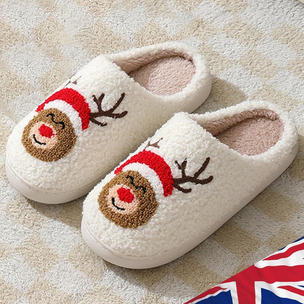 SAOLA Pantofole calde natalizie morbide alce interno scarpe sfocate suola spessa per inverno interno